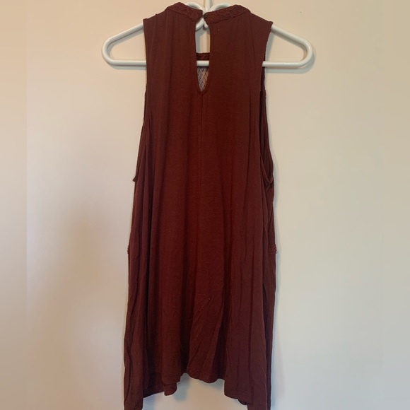 Burgundy lace detail blouse - Picture 2 of 2